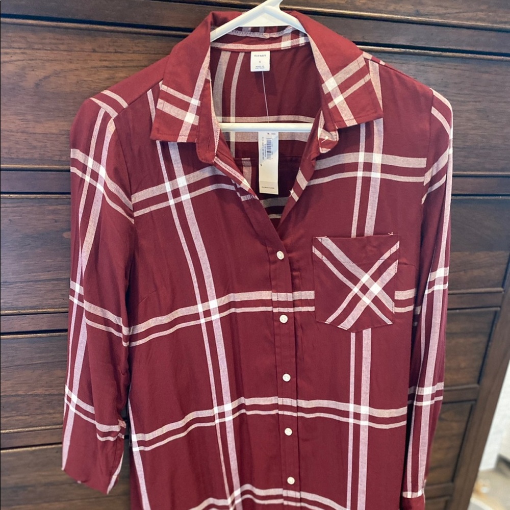Old Navy plaid shirt dress